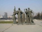 Monumenty najdete v Moskvě na každém kroku, tento stál před Centalnym domem chudožnika